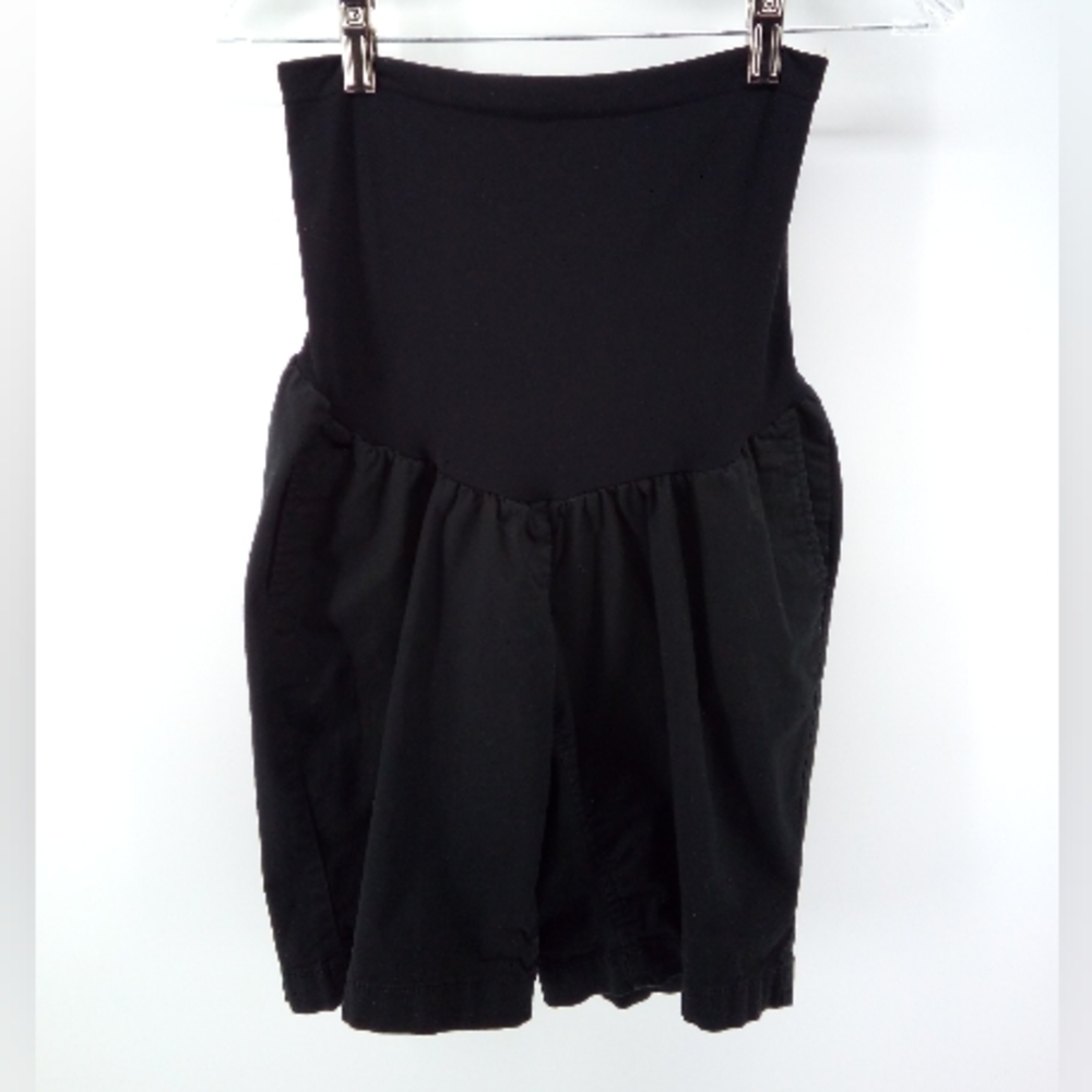 Motherhood Maternity Black on Black Shorts Summer Spring L - Picture 1 of 6